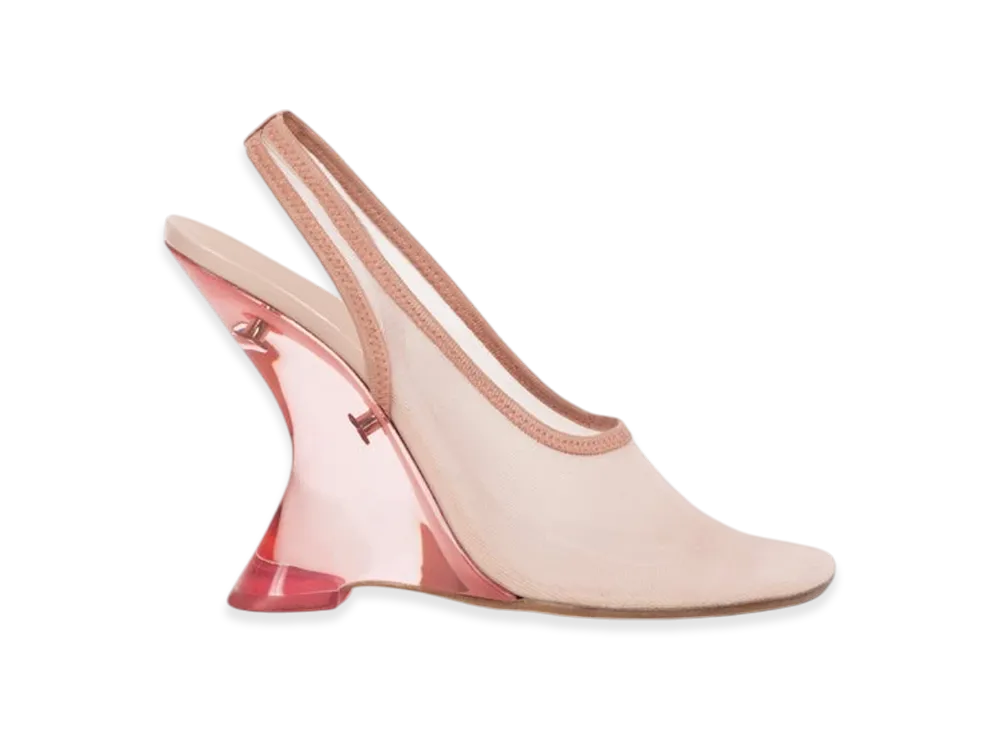 DRIES VAN NOTEN Women's Slingback Pumps "Blush"