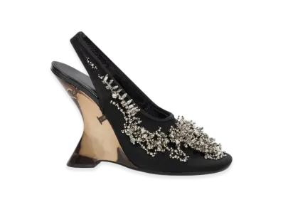 DRIES VAN NOTEN Women's Embellished Slingback Pumps "Black"