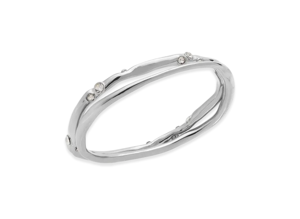 DRIES VAN NOTEN Women's Embellished Cuffs "Silver"