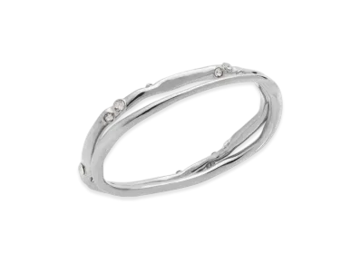 DRIES VAN NOTEN Women's Embellished Cuffs "Silver"