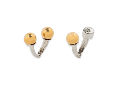 DRIES VAN NOTEN Women's Set Of Open Rings "Silver"