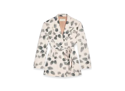 DRIES VAN NOTEN Women's Oversized Printed Blazer "Blush"