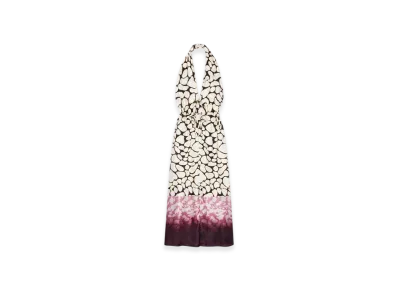 DRIES VAN NOTEN Women's Silk Halter Dress "Off White"