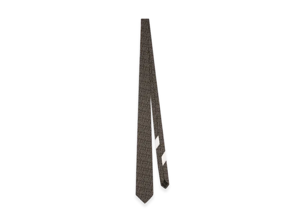 DRIES VAN NOTEN Classic Wool Silk Tie "Rust"