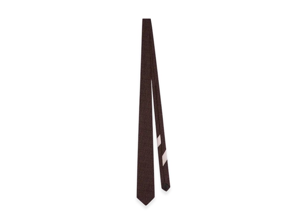DRIES VAN NOTEN Classic Wool Silk Tie "Burgundy"
