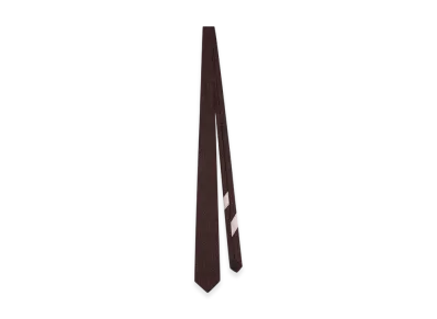 DRIES VAN NOTEN Classic Wool Silk Tie "Burgundy"