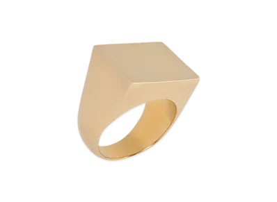 DRIES VAN NOTEN Signet Ring "Mat gold"