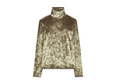 DRIES VAN NOTEN Velvet Turtleneck Tee "Olive"