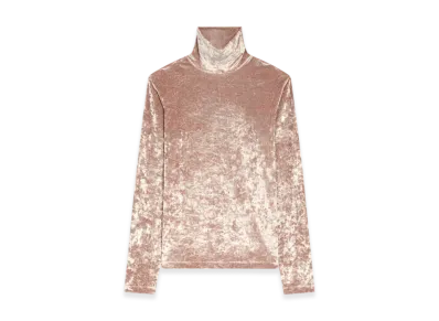 DRIES VAN NOTEN Velvet Turtleneck Tee "Old rose"