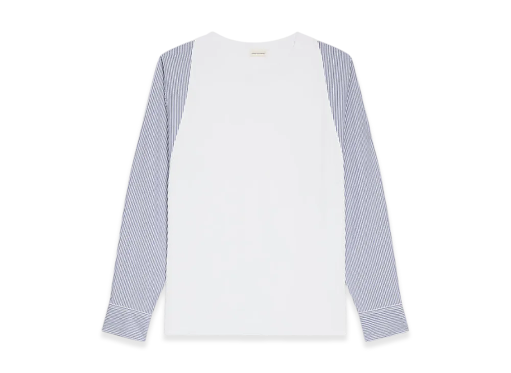 DRIES VAN NOTEN Contrast Sleeves Tee "White"