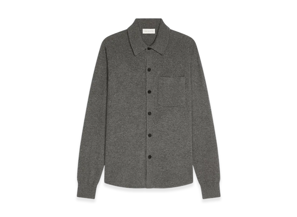 DRIES VAN NOTEN Cashmere Polo Shirt "Dark grey"