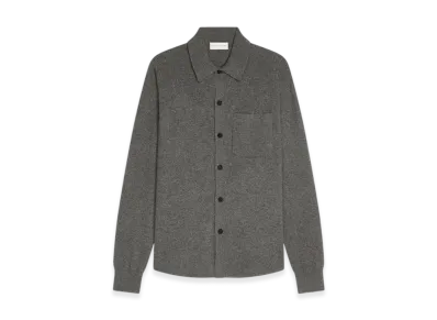 DRIES VAN NOTEN Cashmere Polo Shirt "Dark grey"