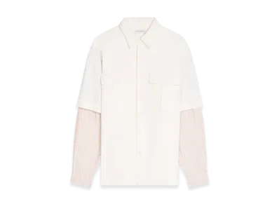 DRIES VAN NOTEN Contrast Sleeves Denim Shirt "Off white"