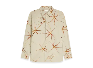 DRIES VAN NOTEN Loose Cotton Shirt "Beige"