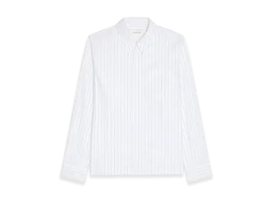 DRIES VAN NOTEN Cotton Zip Shirt "Navy"