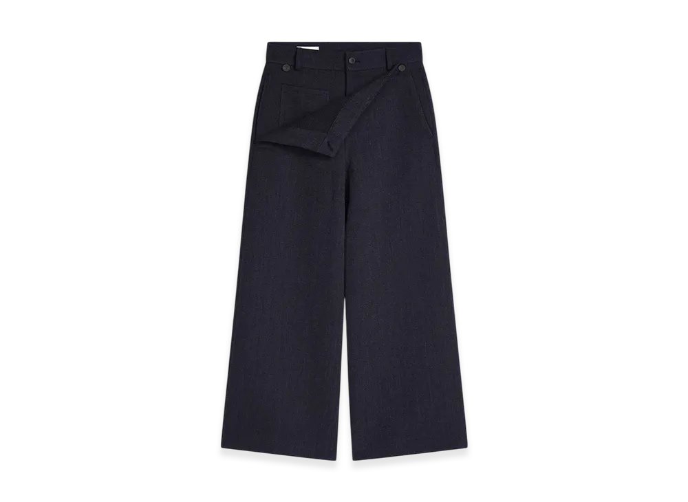 DRIES VAN NOTEN Wool Sailor Pants "Navy"
