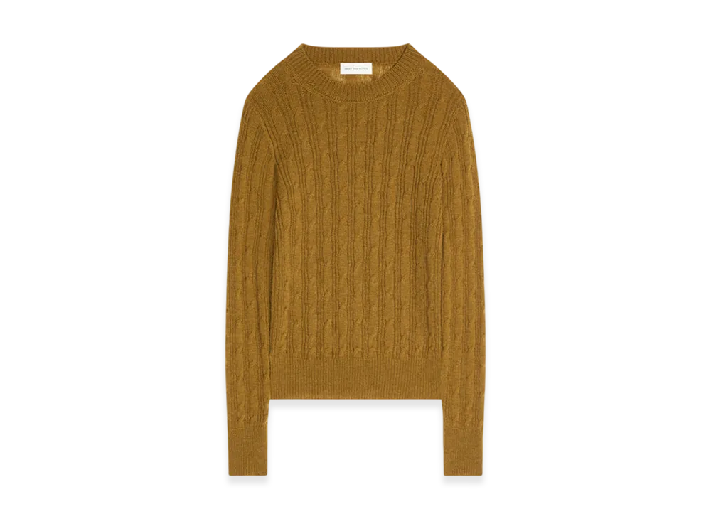 DRIES VAN NOTEN Wool Intarsia Sweater "Khaki"