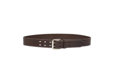 DRIES VAN NOTEN Leather Belt "Dark brown"
