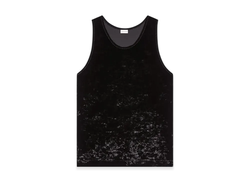 DRIES VAN NOTEN Velvet Tank Top "Black"