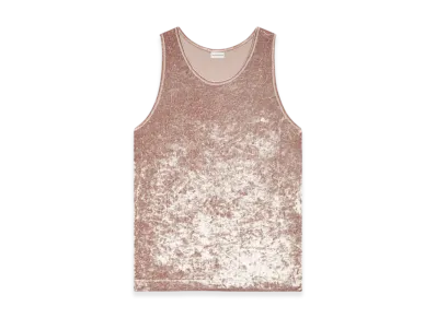 DRIES VAN NOTEN Velvet Tank Top "Old rose"