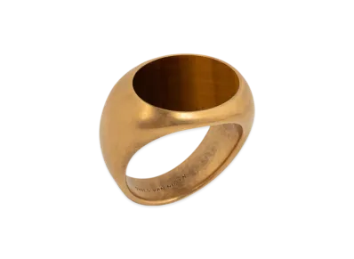 DRIES VAN NOTEN Stone Signet Ring "Tiger eye"