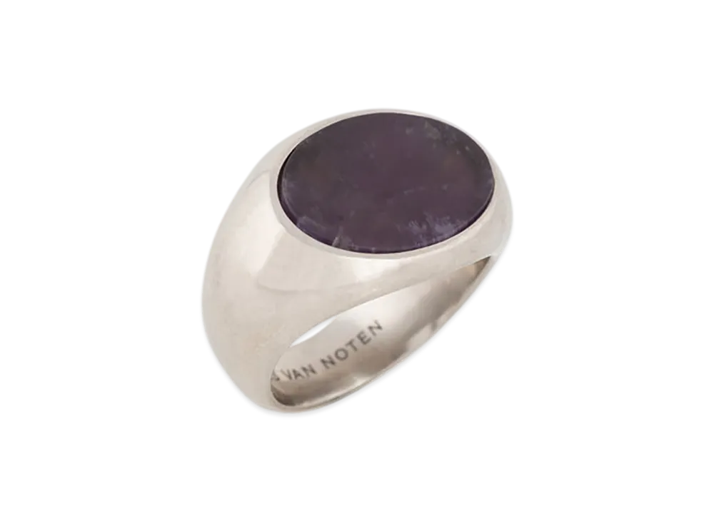DRIES VAN NOTEN Stone Signet Ring "Purple"