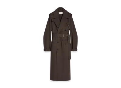 DRIES VAN NOTEN Overdyed Trench Coat "Brown"