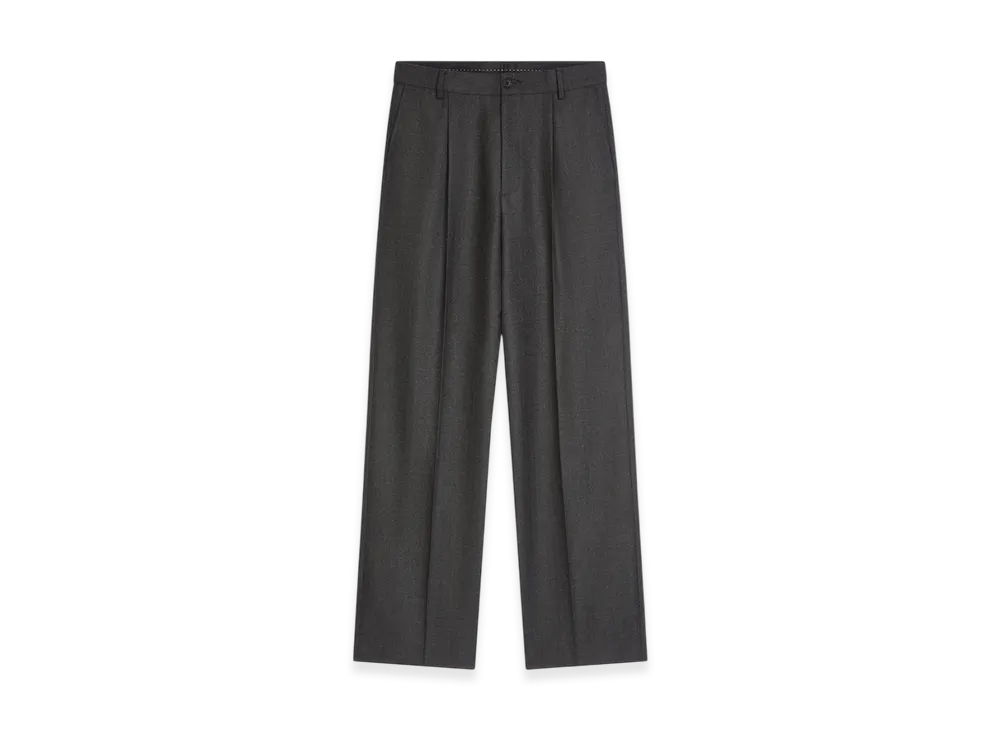 DRIES VAN NOTEN Straight Wool Pants "Dark grey"