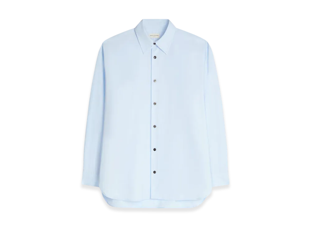 DRIES VAN NOTEN Loose Cotton Shirt "Light blue"