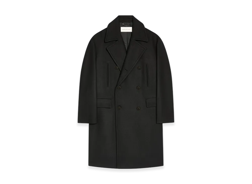 DRIES VAN NOTEN Wool Caban Coat "Black"