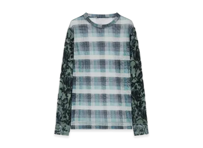 DRIES VAN NOTEN Printed Mesh Tee "Turquoise"