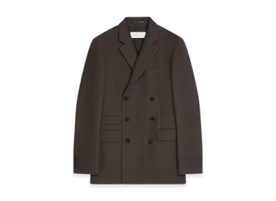 DRIES VAN NOTEN Regular Fit Wool Blazer "Dark brown"