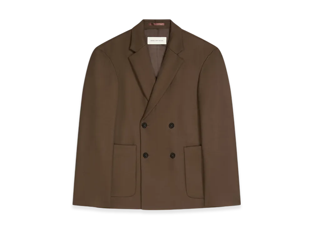 DRIES VAN NOTEN Boxy Wool Blazer "Mud"