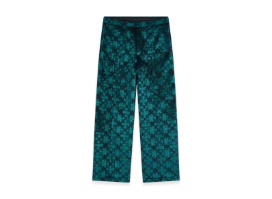DRIES VAN NOTEN Cropped Jacquard Pants "Petrol"
