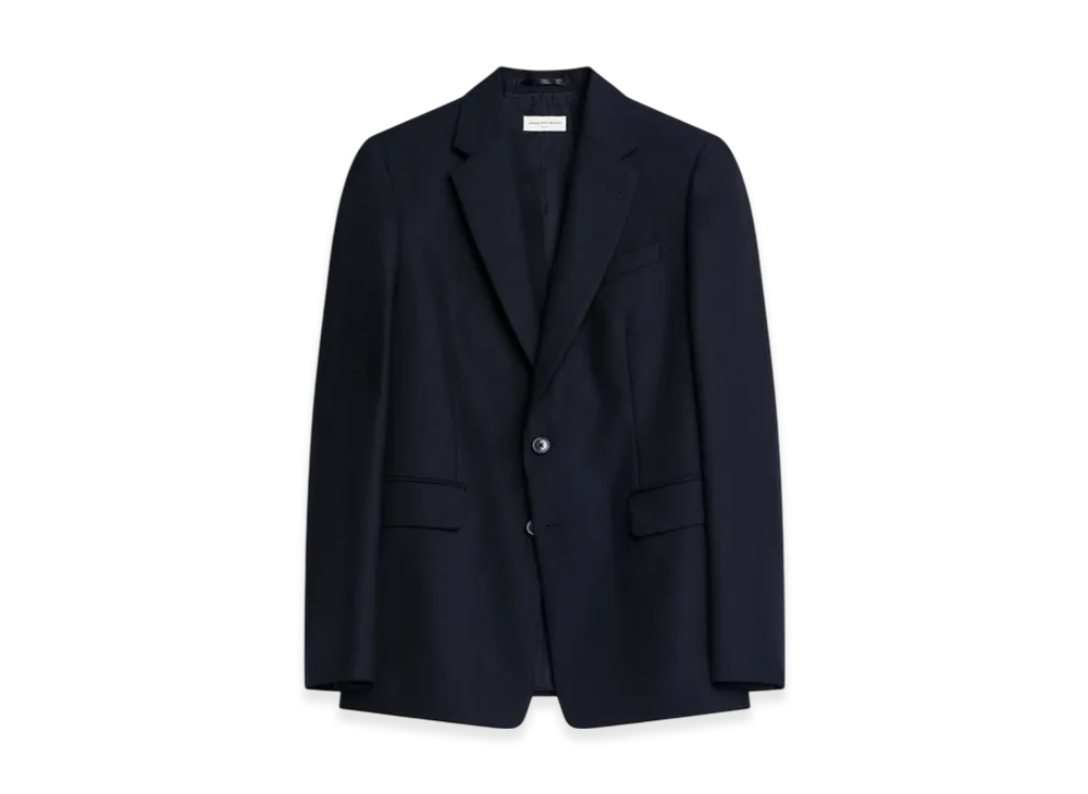 DRIES VAN NOTEN Slim Fit Wool Blazer "Navy"