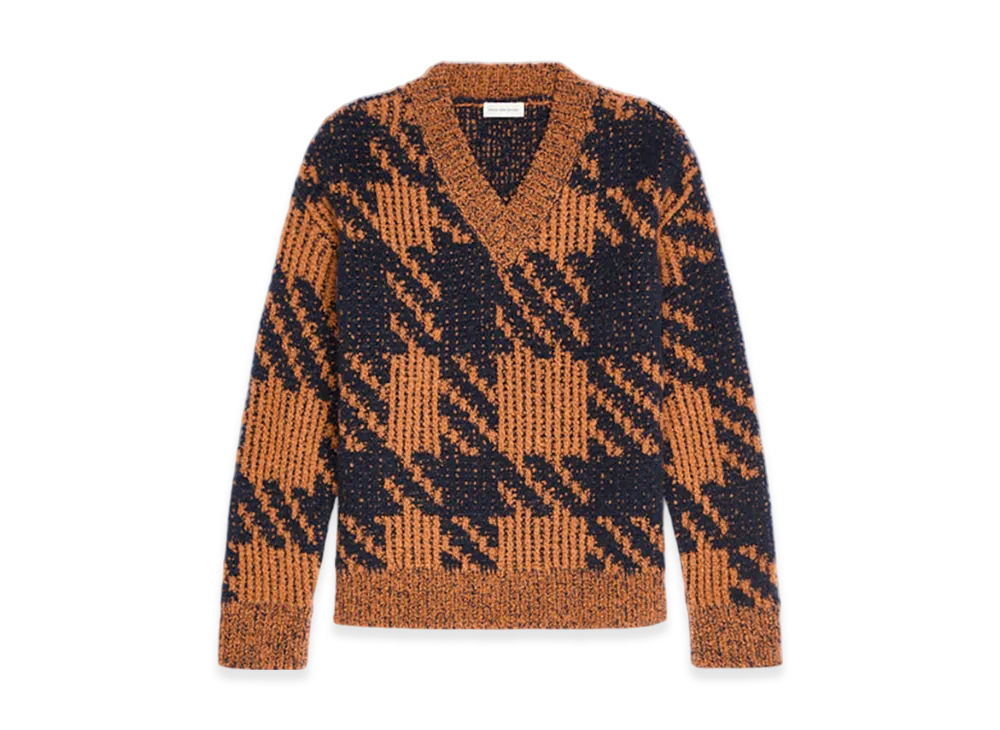 DRIES VAN NOTEN Graphic Sweater "Light rust"