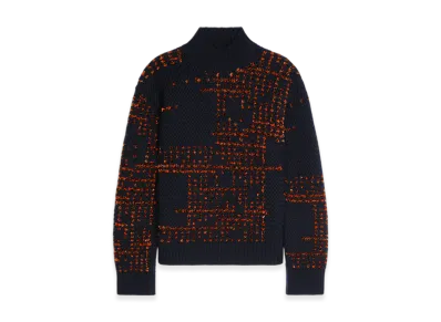 DRIES VAN NOTEN Jacquard Wool Sweater "Black"