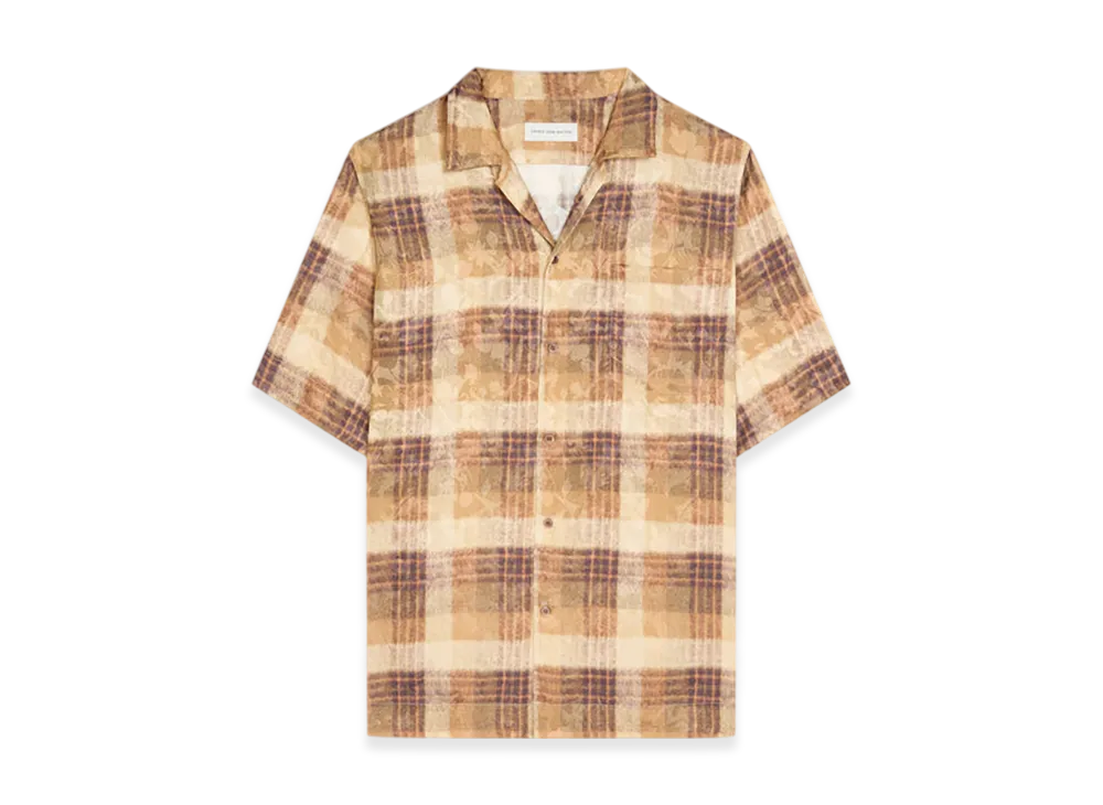 DRIES VAN NOTEN Boxy Viscose Shirt "Tan"