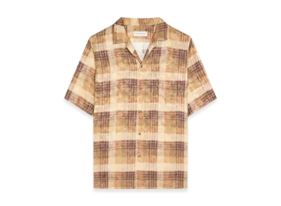DRIES VAN NOTEN Boxy Viscose Shirt "Tan"