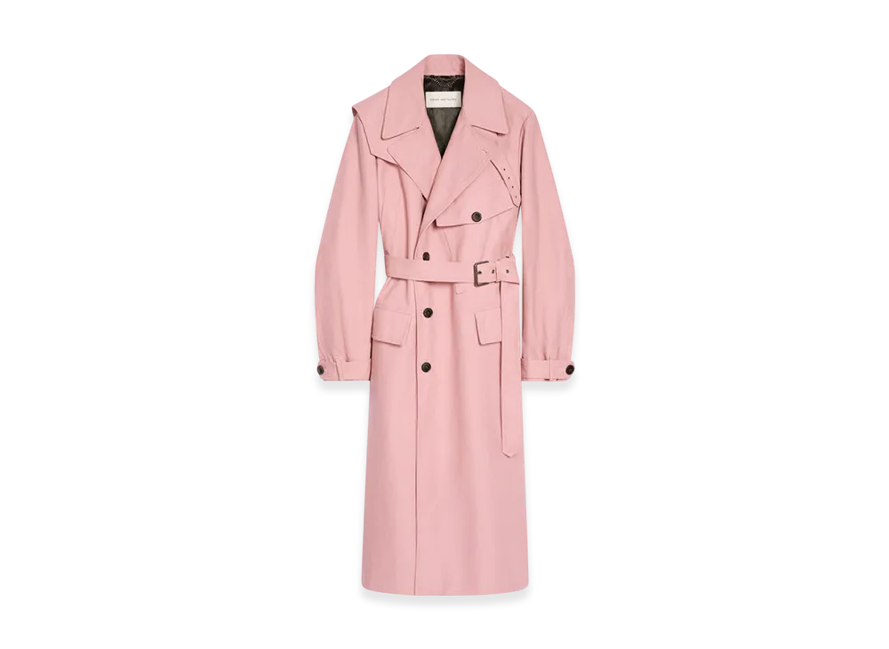 DRIES VAN NOTEN Cotton Trench Coat "Old rose"
