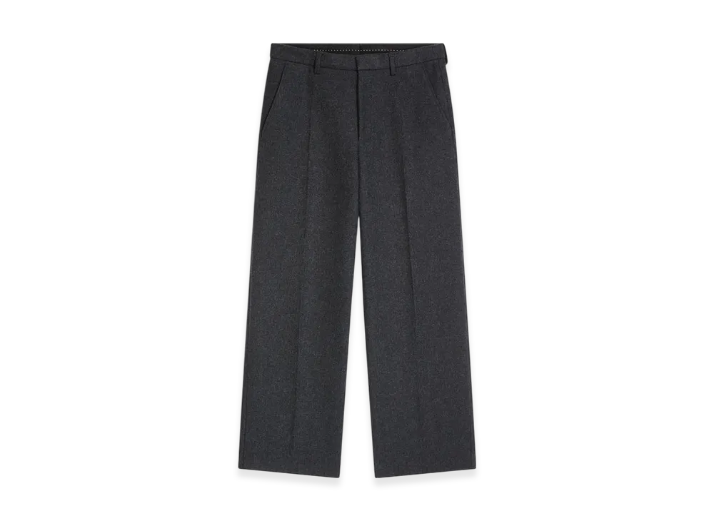 DRIES VAN NOTEN Cropped Cotton Twill Pants "Dark grey"