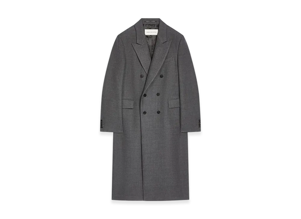 DRIES VAN NOTEN Tailored Wool Coat "Dark grey"