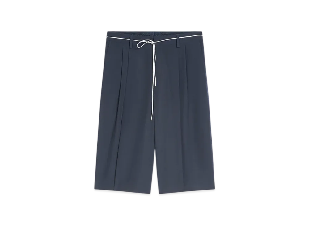 DRIES VAN NOTEN Tailored Wool Shorts "Navy"
