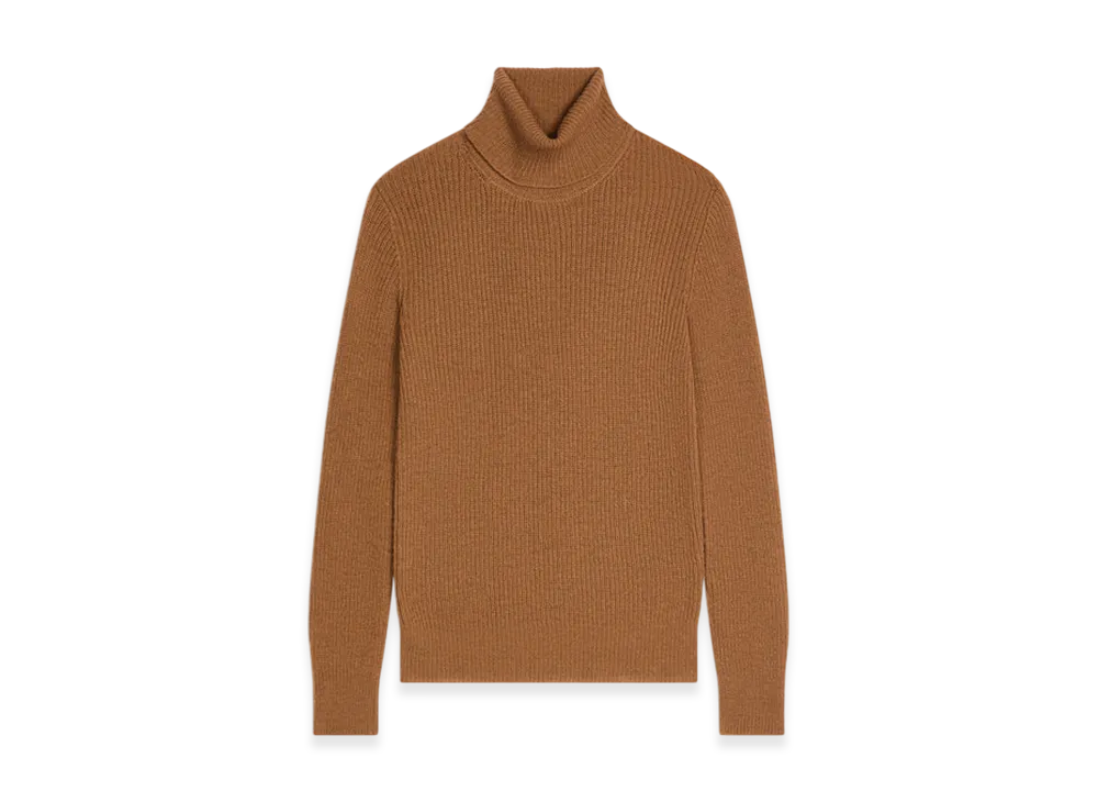 DRIES VAN NOTEN Wool Rib Sweater "Brown"