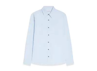 DRIES VAN NOTEN Fitted Cotton Shirt "Light blue"