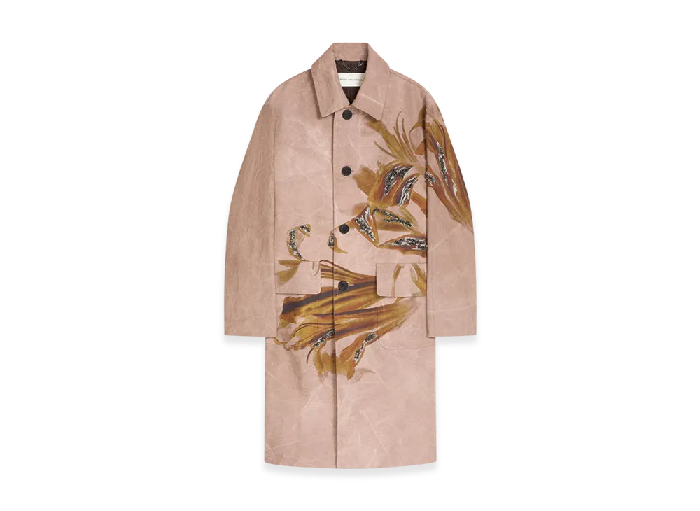 DRIES VAN NOTEN Embroidered Mac "Old rose"