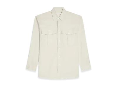 DRIES VAN NOTEN Oversized Cotton Shirt "Beige"