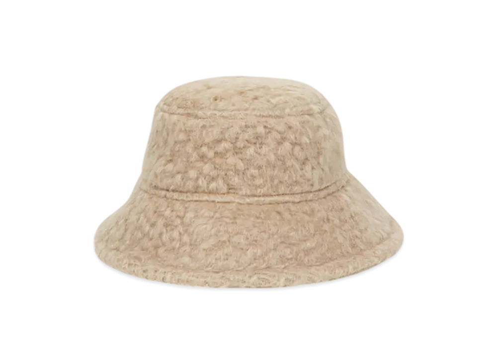DRIES VAN NOTEN Wool Mohair Bucket Hat "Beige"