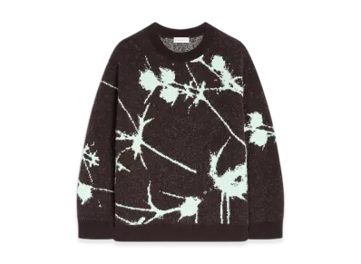 DRIES VAN NOTEN Printed Wool Sweater "Black"