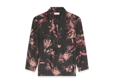 DRIES VAN NOTEN Popover Silk Shirt "Old rose"